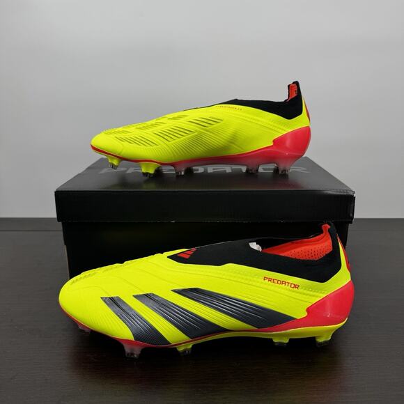 adidas Predator Elite Laceless FG Soccer Cleats Yellow Black Mens 7.5 Womens 8.5 main image 7